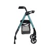 Andador de aluminio súper estrecho ZEN LITE en color azul con asiento regulable en altura