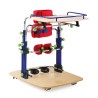 Bipedestador infantil vertical Mini Standy de Ormesa con mesa de madera, soportes acolchados