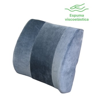 Cojín viscoelástico ortopédico para coxis en color gris oscuro con hendidura ergonómica