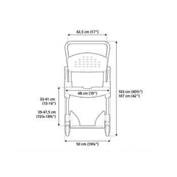 Silla de Ducha y WC Clean Etac 4 Frenos y Cubeta