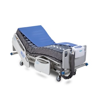 Colchón antiescaras de reemplazo Wellell Domus Serene con compresor para cuidados intensivos.