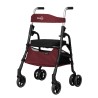 Andador plegable de aluminio Playcare W05 con frenos por presión y asiento acolchado.