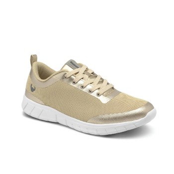 Zapatilla profesional Suecos Alma para sanitarios y estética en color metálico oro/plata.