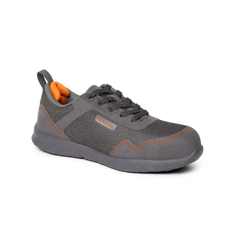 Zapatilla de seguridad unisex Suecos Stabil Safety de color negro con puntera protectora de aluminio.