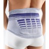 Faja lumbar de estabilización Bauerfeind LumboLoc con varillas anatómicas y cierre de velcro con pasadores.