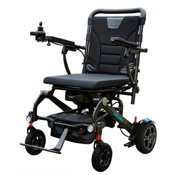 Silla de Ruedas Eléctrica Plegable Alma de Fibra de Carbono