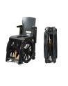 Silla Wheelable de Ducha e Inodoro Autopropulsable y Plegable