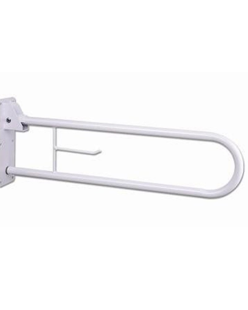 ASIDERO ABATIBLE DOBLE BARRA CON SOPORTE DE PAPEL HIGIENICO ASIDERO ABATIBLE DOBLE BARRA CON SOPORTE DE PAPEL HIGIENICO