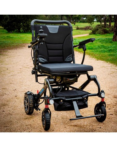 Silla de Ruedas Eléctrica Plegable Alma de Fibra de Carbono