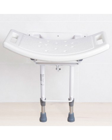 Asiento Ducha Pared con Patas | Abatible, Altura Ajustable, 100kg