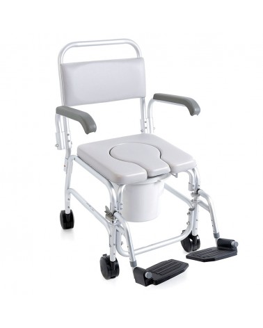 Silla de Ruedas para Ducha y WC de Aluminio