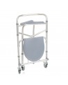 Silla con Inodoro Plegable con Ruedas 2