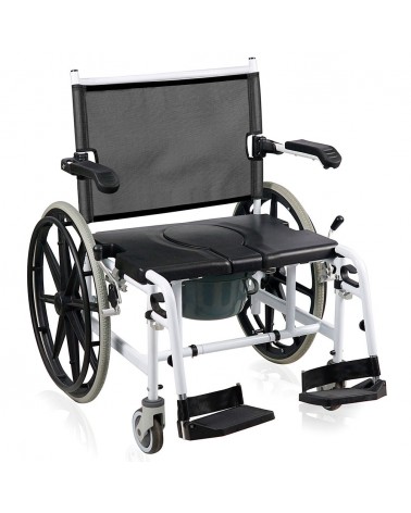 Silla de Ruedas Bariátrica para WC y Ducha | Hasta 200 kg