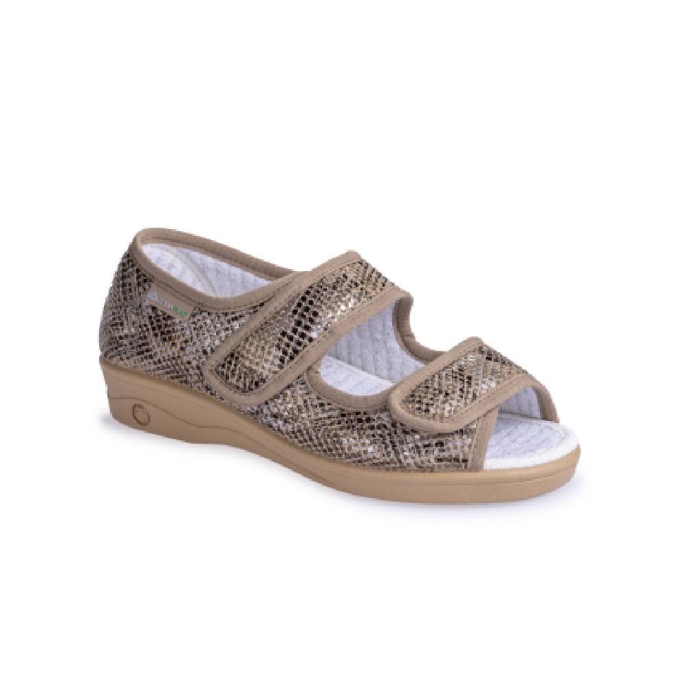 Zapato Silvia Bali Señora Artrosis Empeine Pronunciado Doble Velcro