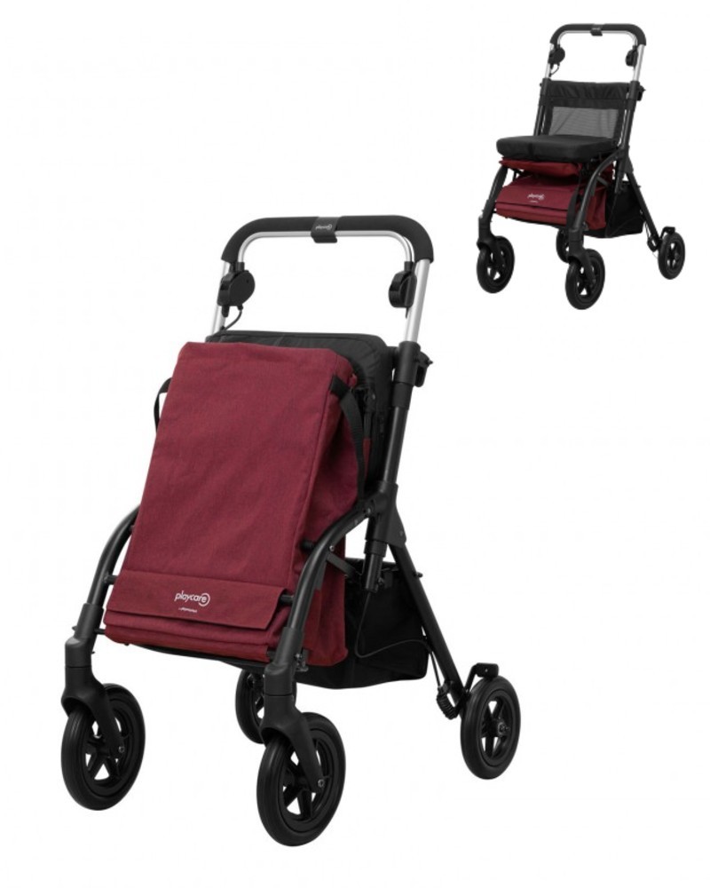 Andador con Carro de Compra y Asiento Plegable